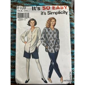 Simplicity 8109 top pants pattern size XS-XL
